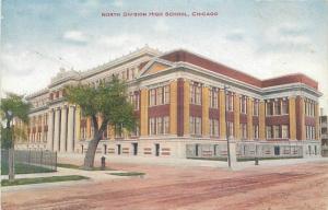 C-1910 CHICAGO ILLINOIS North Division High School Hammon postcard 4945