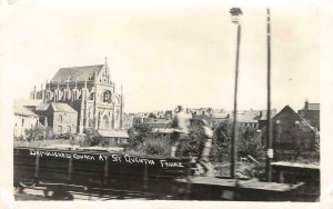 RPPC Demolished Church At St Quentin, France WWI ca 1910s Vintage Postcard