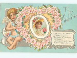 Divided-Back BEAUTIFUL ANGEL SCENE Great Postcard AA9998