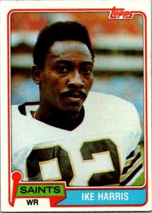 1981 Topps Football Card Ike Harris New Orleans Saints sk60452