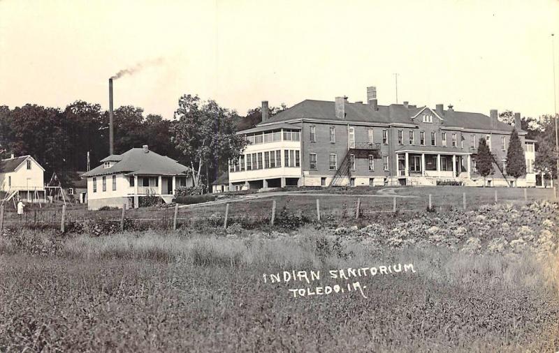 Toledo IA Indian Sanitarium Real Photo Postcard