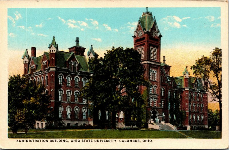 Vtg 1920s Ohio State University Administration Building Columbus OH UNP Postcard