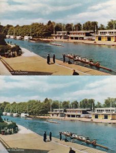 River Isis Henley Regatta 2x 1950s Boat Race Oxford Postcard s