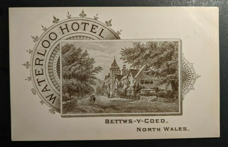 Mint Vintage Waterloo Hotel Bettws Y Coed North Wales Illustrated Postcard