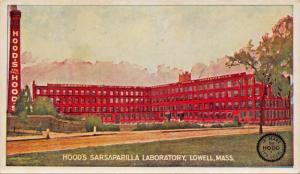 LOWELL MA~HOOD'S SARSAPARILLA LABORATORY ADVERTISING POSTCARD