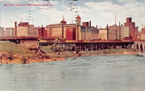 MINNEAPOLIS MN~MILLING DISTRICT-RAILROAD YARD~1914 POSTCARD