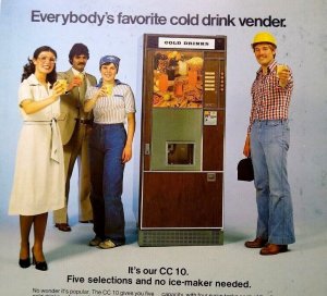 Moyer Biebel Cold Drinks Vending Machine Flyer Model CC-10 Vintage 8.5 x 11