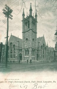 Vintage Postcard 1905 St. Paul's Reformed Church Duke St. Lancaster Pennsylvania