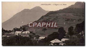 Old Postcard Chatillon The church and the Mole