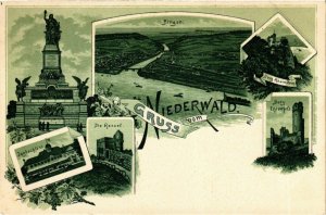 CPA AK Niederwald - Towns - Castles - Monuments - Litho GERMANY (910366)