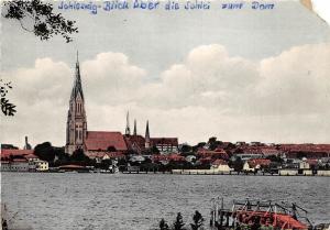 B36059 Schleswig Blick uber die sohlei zum Dom  corner cut  germany