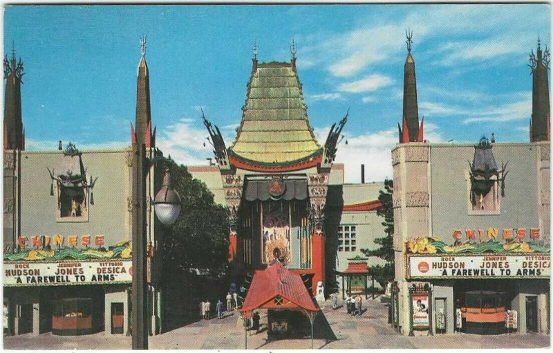 1960 postcard, Grauman's Chinese Theatre, Hollywood, California