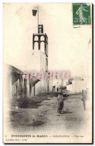 Morocco Morocco's Casablanca Events Old Postcard A Street