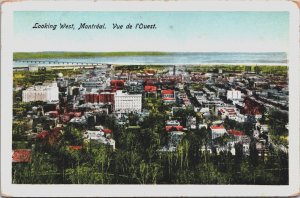 Canada Looking West Montreal Vue de l'Ouest Vintage Postcard C125