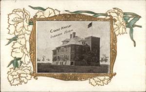 Ivanhoe MN Court House Gold Border c1910 Postcard