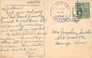 Risque Comic Blonde Secretary Miss Smith 1944 Altamont Kansas Vintage Postcard