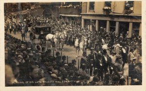 RPPC Funeral of King Edward VII Royalty England c1910s Vintage Photo Postcard