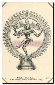 Old Postcard Paris Guimet Museum Shiva Tandava God of Destruction India India