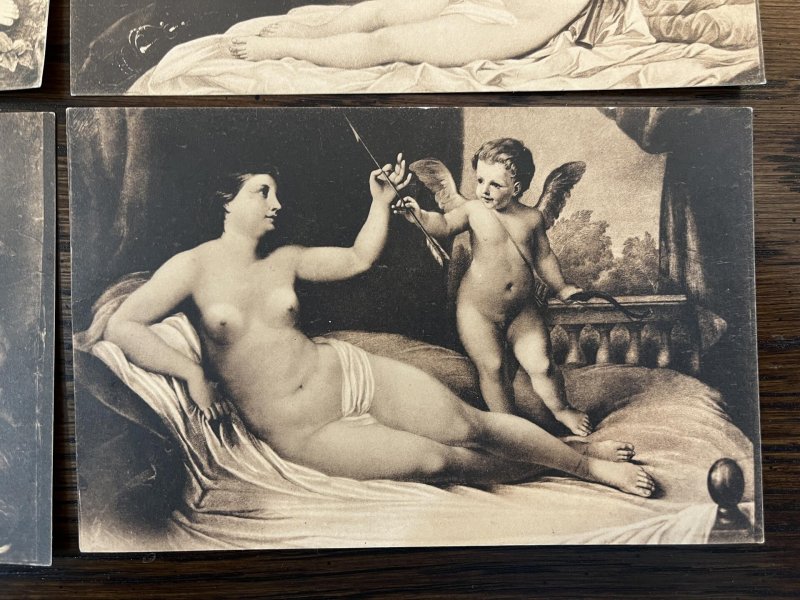 (5)  DRESDNER GALERIE POSTCARDS (VENUS) TIZIAN, RUBENS , RENI , VanDYCK, VECCHIO