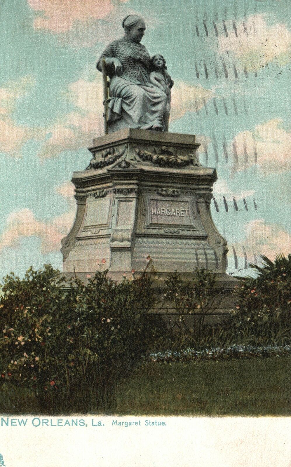 Vintage Postcard 1909 Margaret Statue New Orleans Louisiana Raphael Tuck And Sons United States 