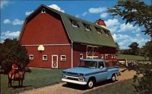 GMC Trucks Advertising Sky Blue Truck GREAT COLOR CHROME Postcard