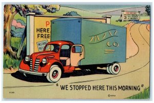 c1930's Moving Truck We Stopped Here This Morning Oklahoma City OK Postcard