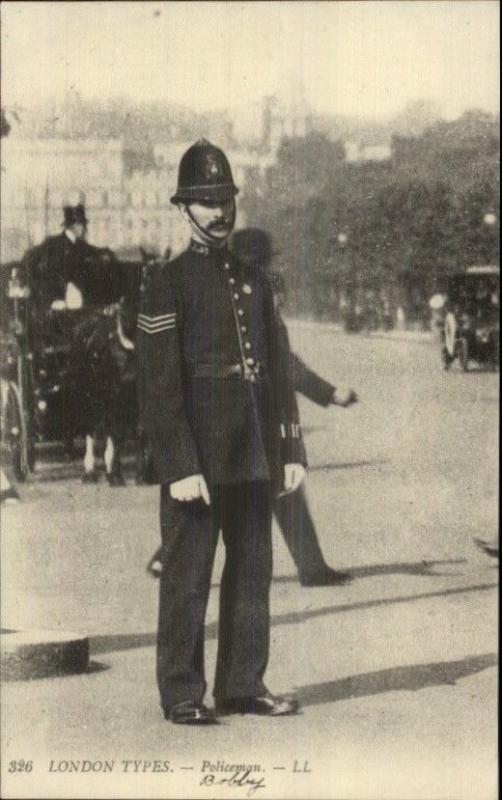 London - Police Officer Cop Bobby c1910  Postcard