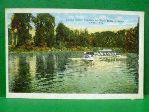 Postcard FL Ocala Seeing Silver Springs in Glass Bottom Boats