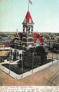 Court House, Mount Clemens, Michigan, Early Postcard, Used in 1906