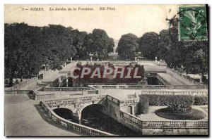 Old Postcard Nimes Le Jardin De La Fontaine