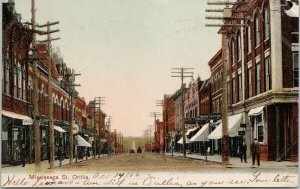 Mississaga Street Orillia Ontario YMCA Diamond Hall 1906 RO Smith Postcard F28