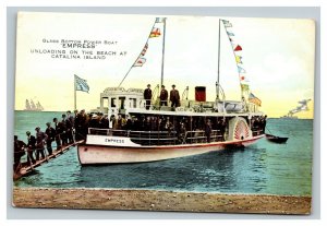 Vintage 1910's Postcard Glass Bottom Boat Empress Catalina Island California