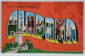 Alabama Postcard, Unused Vintage Greetings from Alabama  B4
