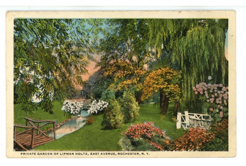 NY - Rochester. Private Garden of Lipman Holtz, East Avenue