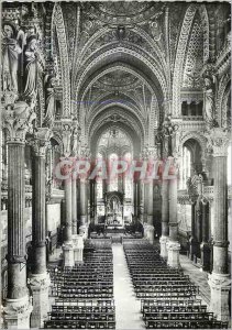 Postcard Modern Lyon Notre Dame de Fourviere Great Nave and Choir