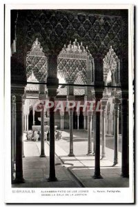 Old Postcard Granada Alhambra Patio de los Leones Desde La Sala de la Justicia
