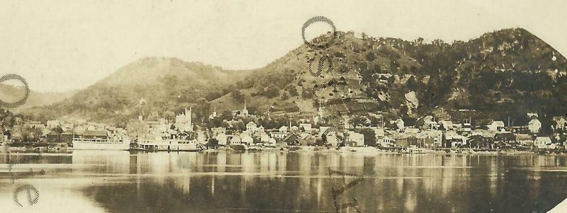 Fountain City WISCONSIN RP1908 STEAMBOAT Steamer MISSISSIPPI RIVER BEV nr Winona