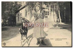 Old Postcard Chevre Laitiere Auvergne Auvergne its biquette Folklore