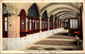 Postcard Interior View of Post Office in Phoenix, Arizona