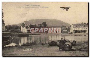 Toul Old Postcard The bottom channel of the port Fort St Michel (airplane)