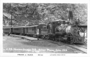 1940s CS Narrow Gauge Railroad Silver Plume Colorado RPPC real photo 10754 Duca