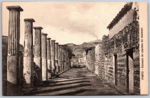 Vtg Pompei Italy Colonnato del Quarters Gladiators 1910s Old View Postcard