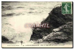 Old Postcard Gillis St Croix De Vie nearly wave Effect of rocks Pilours