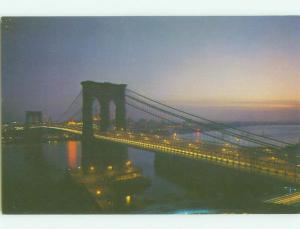 Unused Pre-1980 BRIDGE SCENE Brooklyn - New York City NY HQ8842