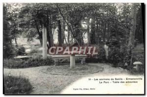 Old Postcard Surroundings Senlis Ermenonville The Table park lovers