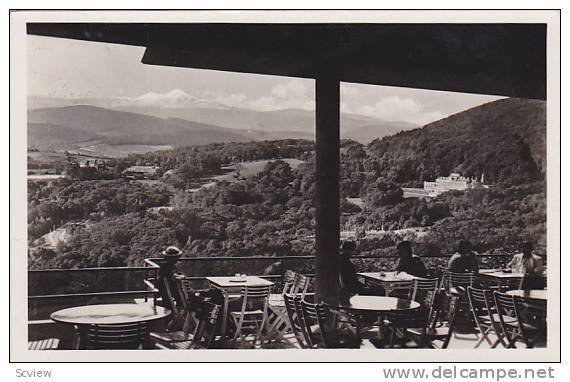 Blick Von Der Kahlenberg-Terrasse Gegen Schlosshotel Kobenzl Und Uber Die Ber...