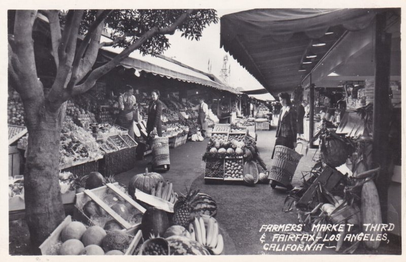 California Los Angeles Farmers' Market Real Photo