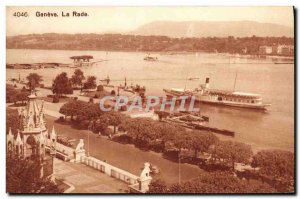 Old Postcard Geneve La Rade Boat