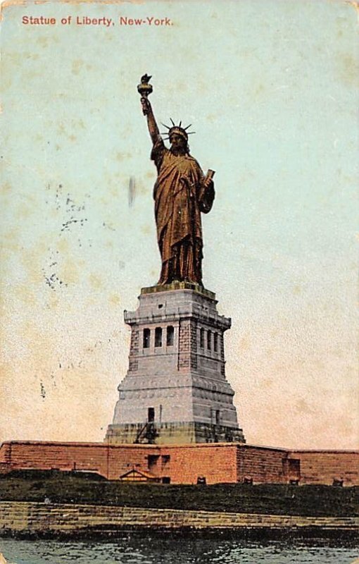 Statue of Liberty New York City, USA 1908 