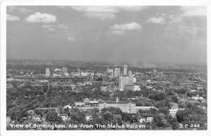 J49/ Birmingham Alabama RPPC Postcard c1950s Cline From Statue Vulcan 65